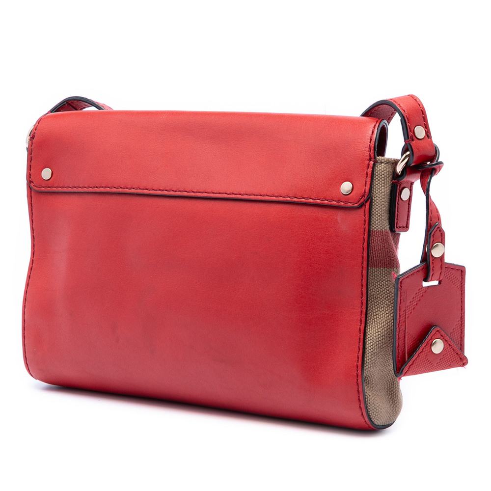 Pre-Loved Burberry Leather and House Check Canvas Henham Crossbody - Picture 2 of 7